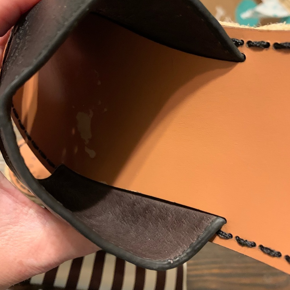 SOLD Sz 8 Henri Bendel Black Slides & Sleeper - Picture 9 of 12